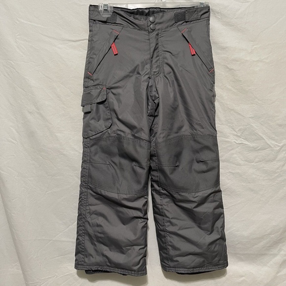 Champion Kids UNISEX Gray with Neon Pink Details Snow Ski Pants Size 6… - Picture 1 of 11